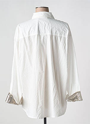 Chemisier coupe droite manches longues blanc CHARLIE JOE femme