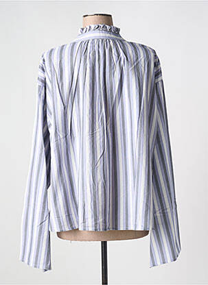 Blouse tissage popeline manches longues violet V.DE.VINSTER femme