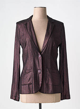 Blazer poches violet MAJESTIC FILATURES femme