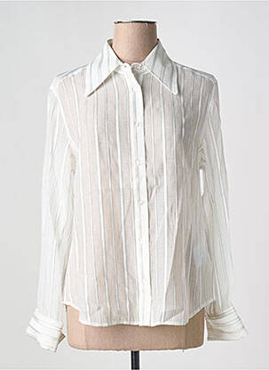 Chemisier tissage crêpe manches longues gris REMAIN femme