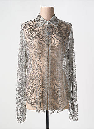 Chemisier coupe cintrée manches longues gris REMAIN femme