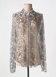 Chemisier coupe cintrée manches longues gris REMAIN femme