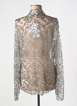 Chemisier coupe cintrée manches longues gris REMAIN femme