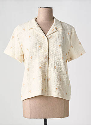Chemisier manches courtes manches courtes beige MAISON LABICHE femme