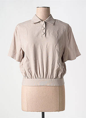 Blouse tissage crêpe manches courtes gris REMAIN femme