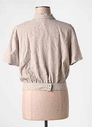 Blouse tissage crêpe manches courtes gris REMAIN femme