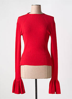 Pull stretch manches longues rouge ROTATE femme