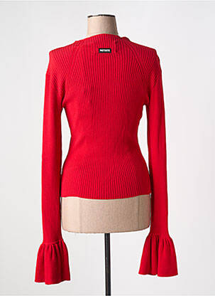 Pull stretch manches longues rouge ROTATE femme