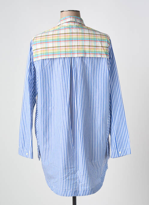 Tunique manches longues col chemisier bleu V.DE.VINSTER femme