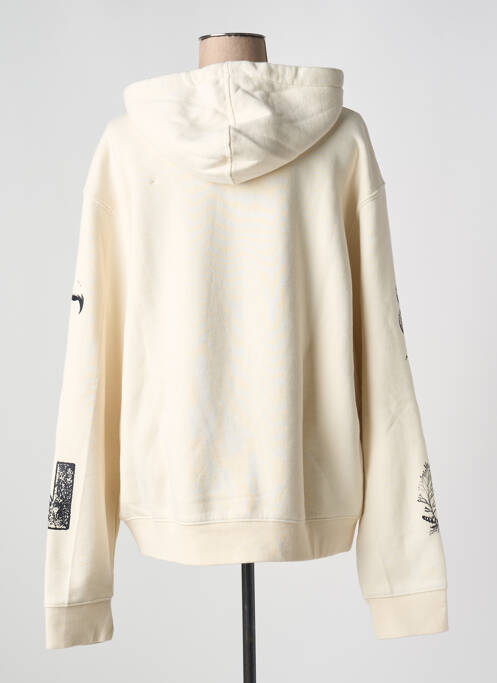 Sweat-shirt à capuche stretch manches longues beige NEWTONE femme