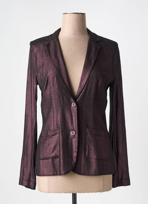 Blazer poches violet MAJESTIC FILATURES femme