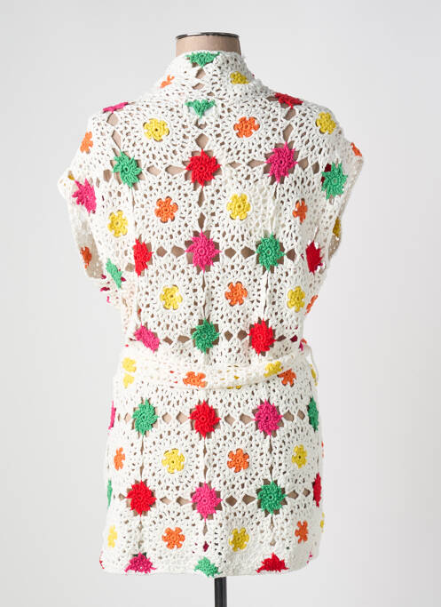 Gilet manches courtes blanc LES TRICOTS DE LÉA pour femme