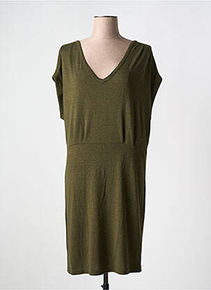 Robe mi-longue manches courtes manches courtes vert KARMA KOMA femme