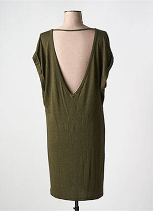Robe mi-longue manches courtes manches courtes vert KARMA KOMA femme