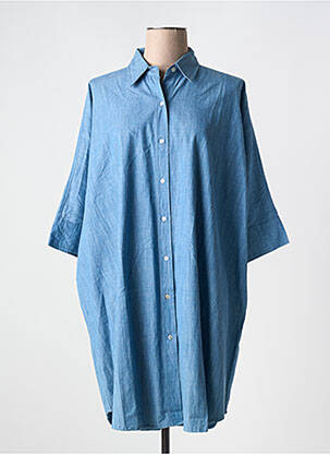 Robe mi-longue manches 3/4 manches 3/4 bleu CHARLIE JOE femme