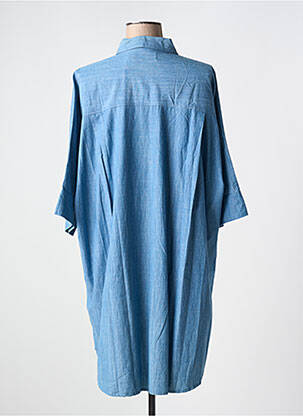 Robe mi-longue manches 3/4 manches 3/4 bleu CHARLIE JOE femme