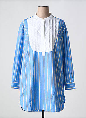 Robe courte manches longues manches longues bleu CHLOÉ STORA femme