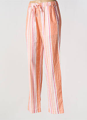 Pantalon droit taille élastique orange CHARLIE JOE femme