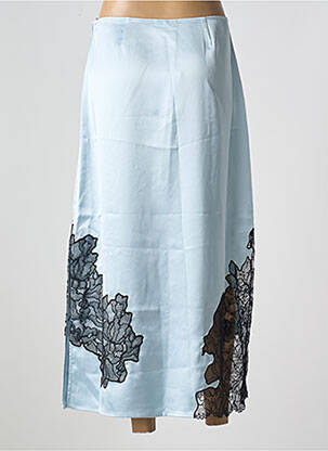 Jupe longue coupe droite bleu GANNI femme