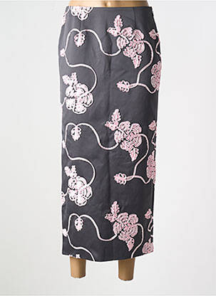 Jupe longue coupe droite noir ROTATE femme