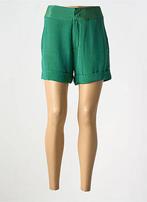 Short fermeture zippée sous rabat avec crochet taille normale vert KARMA KOMA femme