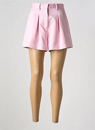 Short fermeture zippée sous rabat avec crochet taille normale rose ROTATE femme