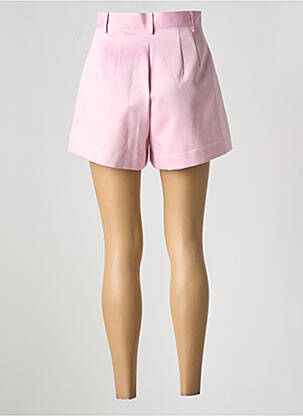 Short fermeture zippée sous rabat avec crochet taille normale rose ROTATE femme