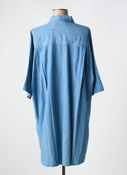 Robe mi-longue manches 3/4 manches 3/4 bleu CHARLIE JOE femme