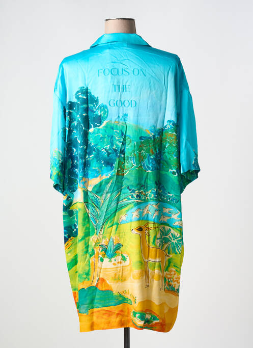 Robe mi-longue bleu ME369 pour femme