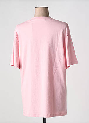 T-shirt col rond manches courtes rose fonce ROTATE femme