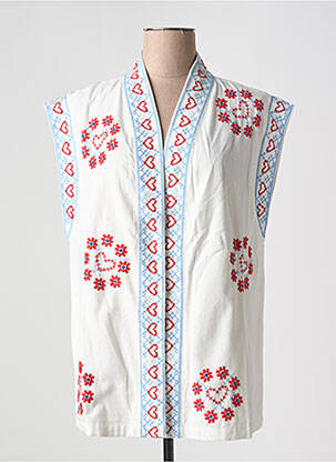 Veste casual coupe droite blanc V.DE.VINSTER femme