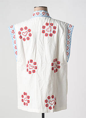 Veste casual coupe droite blanc V.DE.VINSTER femme