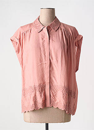 Chemisier manches courtes manches courtes rose NOTSHY femme