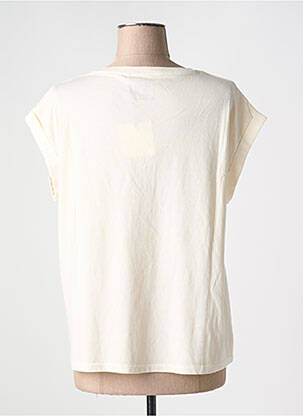 T-shirt coupe droite manches courtes beige MKT STUDIO femme