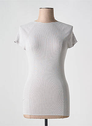 T-shirt stretch manches courtes gris ATTIC AND BARN femme