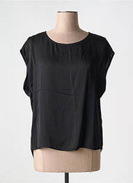 Blouse manches courtes manches courtes noir SOUVENIR femme