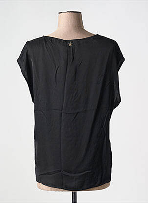 Blouse col rond manches courtes noir SOUVENIR femme