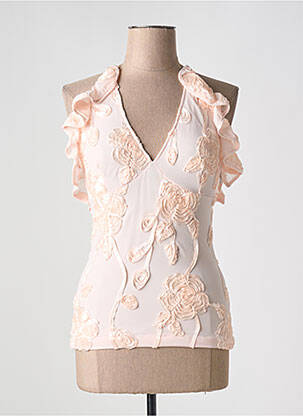 Top stretch sans manche rose ROTATE femme