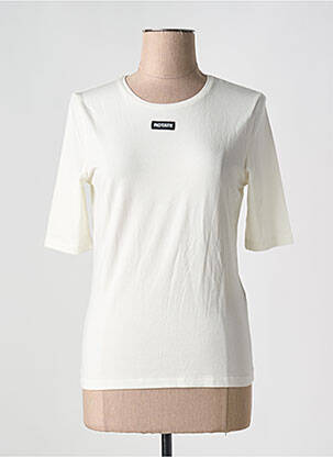 T-shirt stretch manches courtes blanc ROTATE femme
