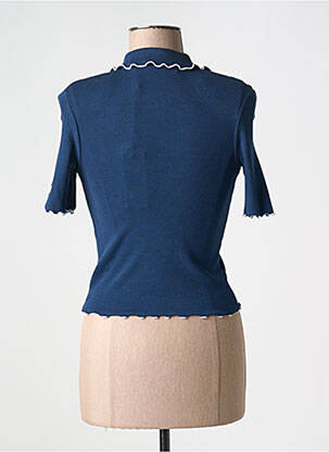 Polo stretch manches courtes bleu ROTATE femme