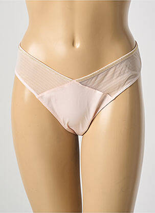 Tanga tissage satiné rose LA NOUVELLE femme