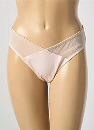 Tanga tissage satiné rose LA NOUVELLE femme