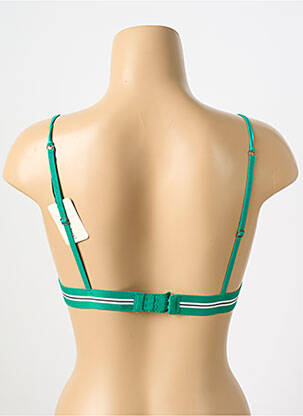 Soutien-gorge effet matière satinée haut triangles vert LOVE STORIES femme