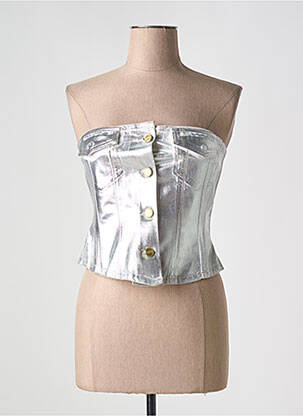 Top argent GANNI pour femme