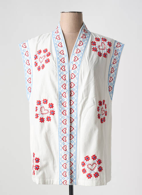 Veste casual coupe droite blanc V.DE.VINSTER femme