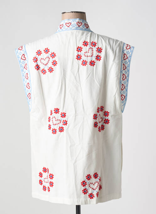 Veste casual coupe droite blanc V.DE.VINSTER femme