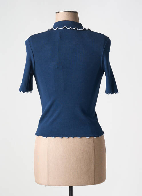 Polo stretch manches courtes bleu ROTATE femme