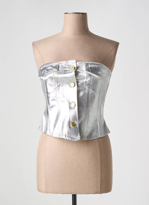 Top argent GANNI pour femme