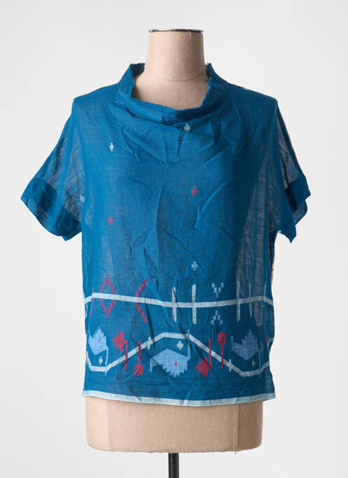 T-shirt bleu V.DE.VINSTER pour femme