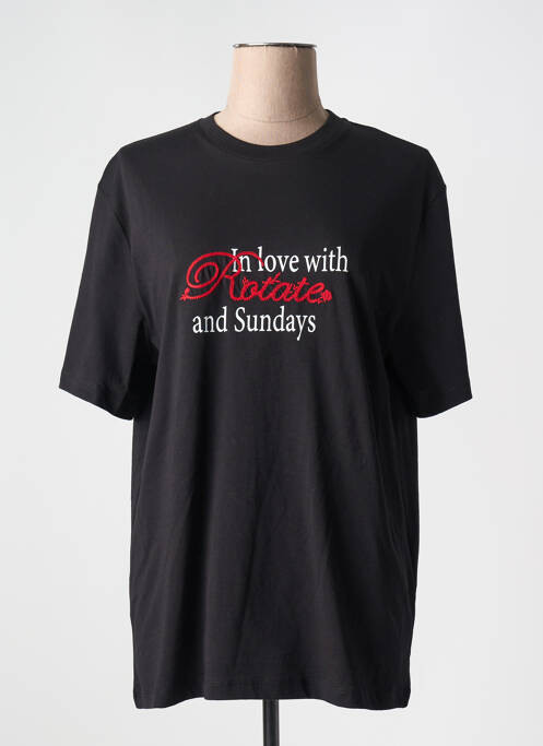 T-shirt noir ROTATE pour femme